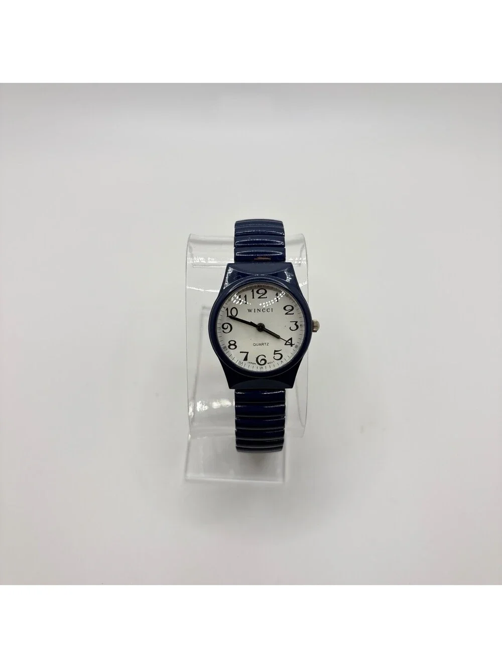 Wincci Ladies Blue Stainless Stretch Band Analog Quartz Fashion Watch New Batt